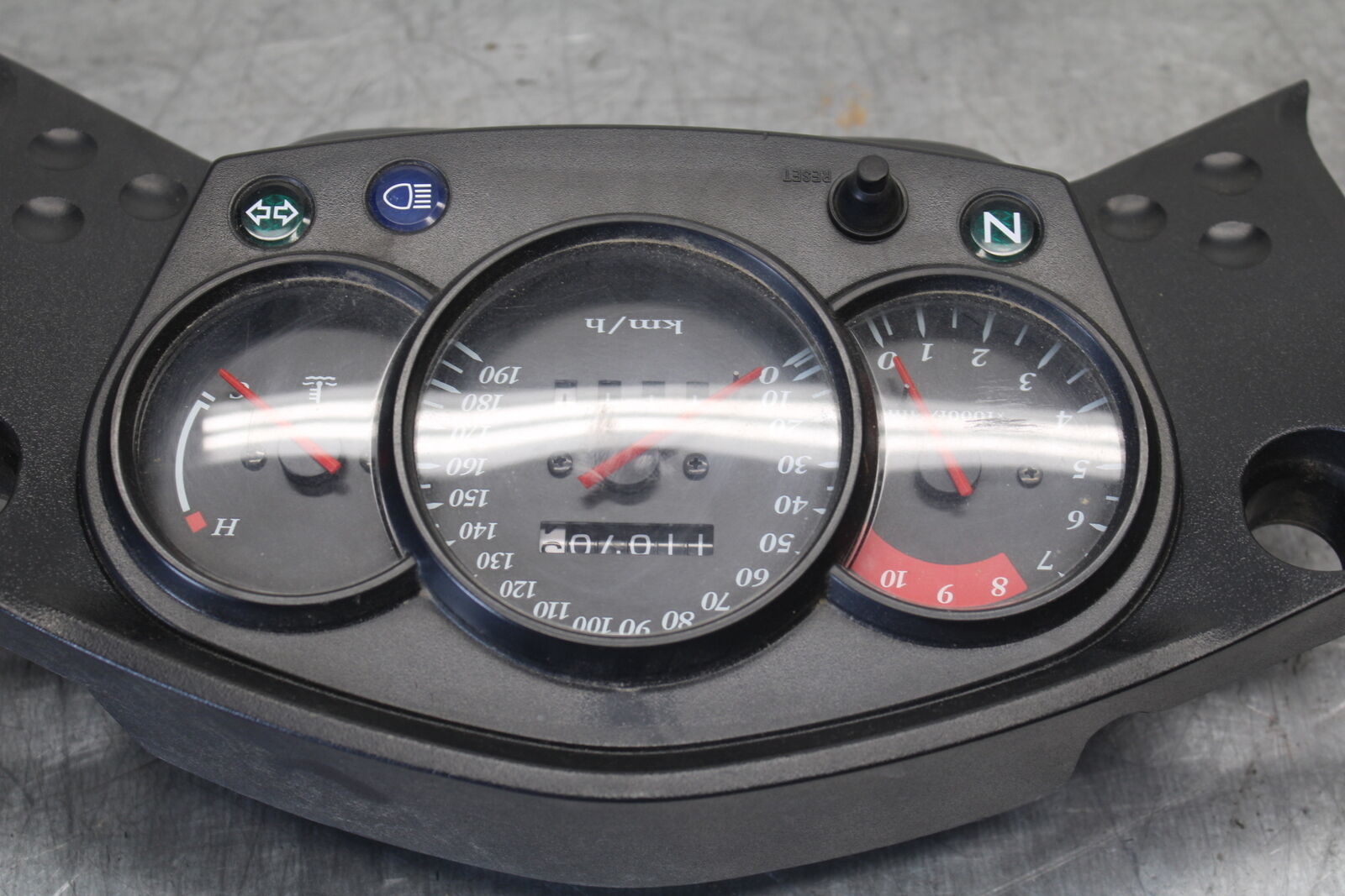 08-18 KAWASAKI KLR650 SPEEDO TACH GAUGE CLUSTER SPEEDOMETER TACHOMETER  BB707