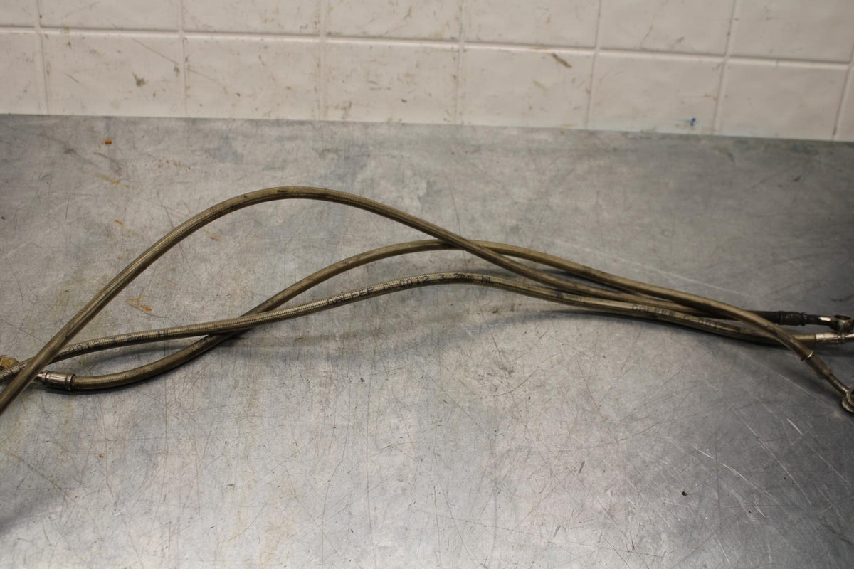 2007 Yamaha YZF R6S FRONT BRAKE CALIPER HOSES LINES BB594