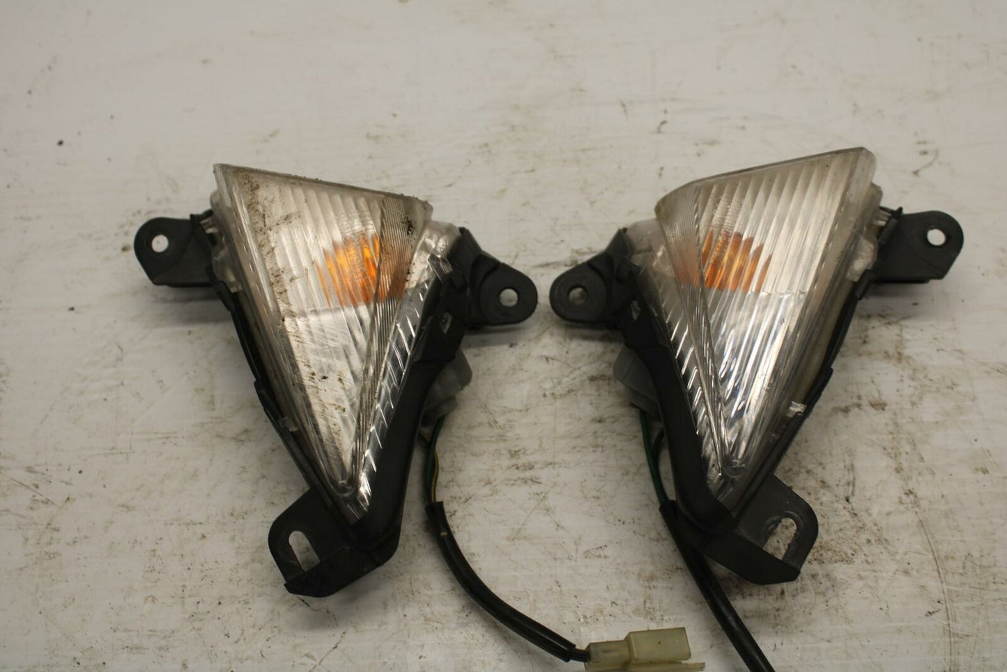 09-12 KAWASAKI NINJA ZX6R FRONT LEFT RIGHT TURN SIGNALS LIGHT INDICATORS BB272