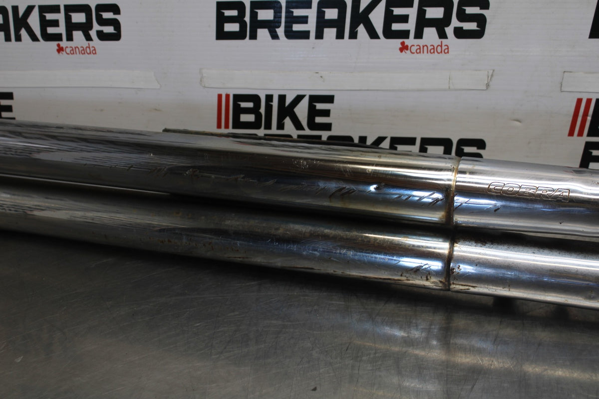 08 YAMAHA V STAR 1100 XVS1100AW CLASSIC COBRA FULL EXHAUST PIPE BB916