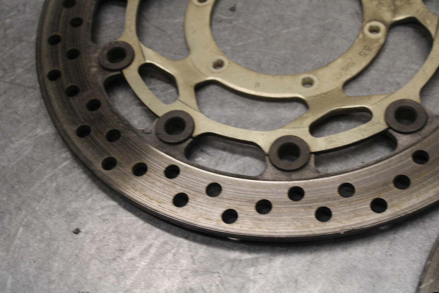 05-06 HONDA CBR600RR FRONT LEFT RIGHT BRAKE ROTORS DISCS 45120-MEE-D01  BB689