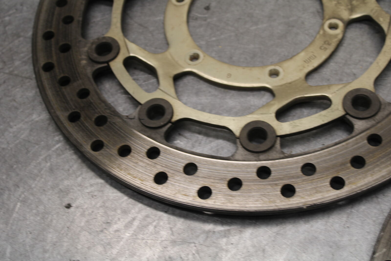 05-06 HONDA CBR600RR FRONT LEFT RIGHT BRAKE ROTORS DISCS 45120-MEE-D01  BB689