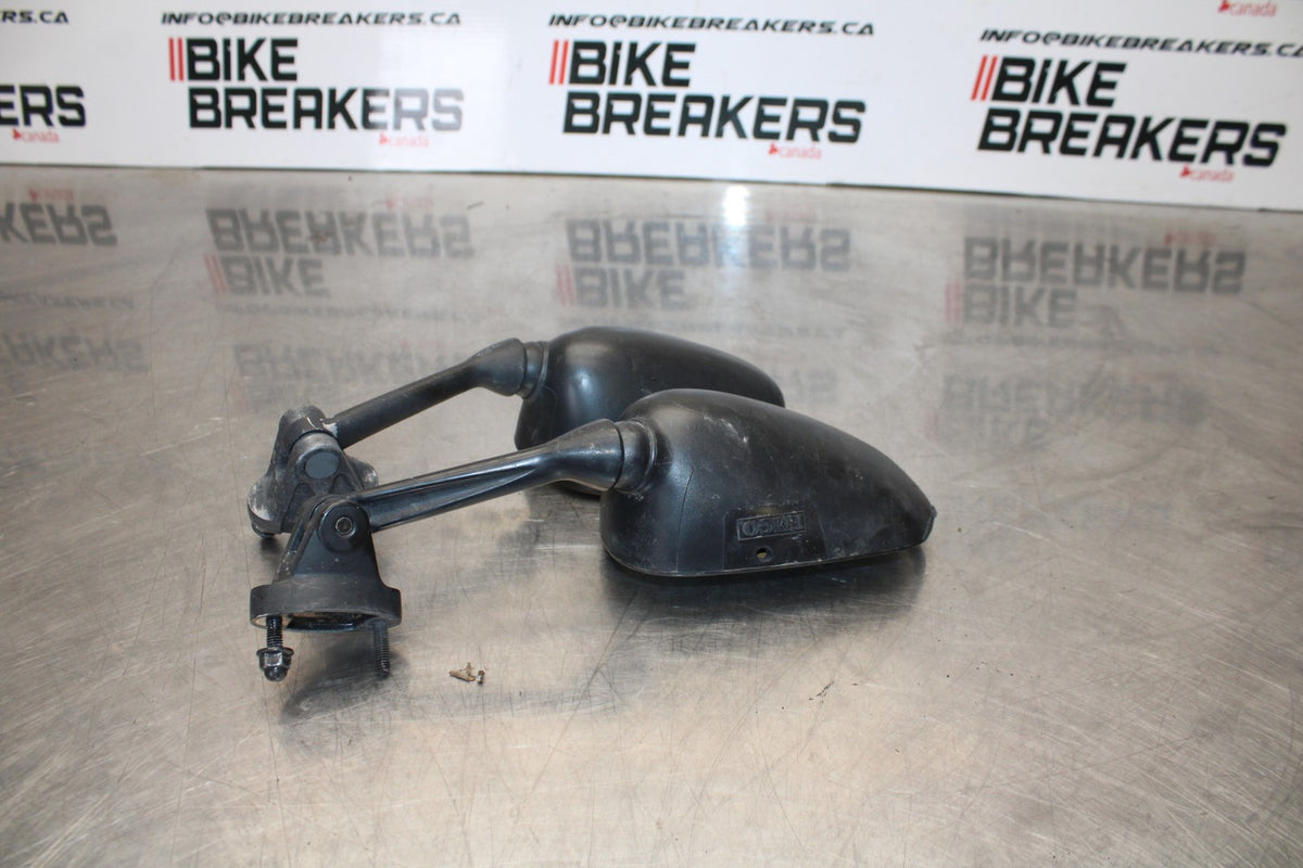 2007 Kawasaki Ninja ZX6R ZX600P RIGHT LEFT SIDE REAR VIEW MIRROR SET  BB175
