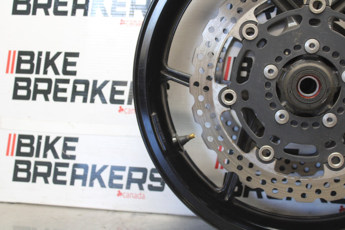 12 KAWASAKI NINJA 650 EX650E FRONT WHEEL FRONT RIM & ROTORS