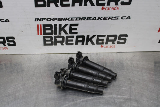 08-09 YAMAHA YZF R6S IGNITION COILS COIL SPARK PLUG CAPS BB796