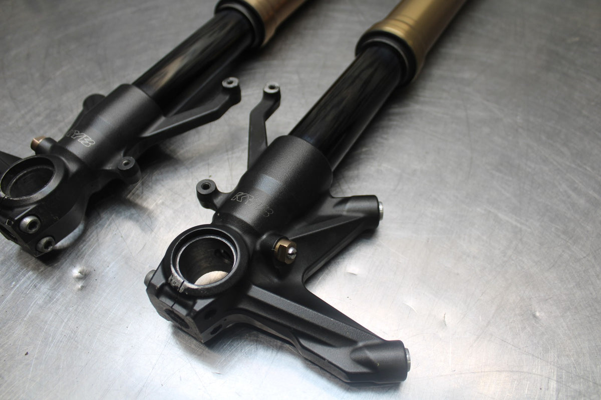 08 KAWASAKI NINJA ZX10R FRONT FORKS SHOCK SUSPENSION SET PAIR BB902
