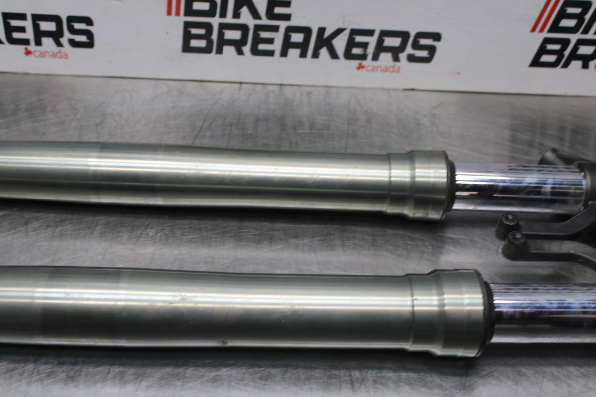 09-12 KAWASAKI NINJA ZX6R FRONT FORKS  SUSPENSION SET PAIR 44071-0634-11G BB617