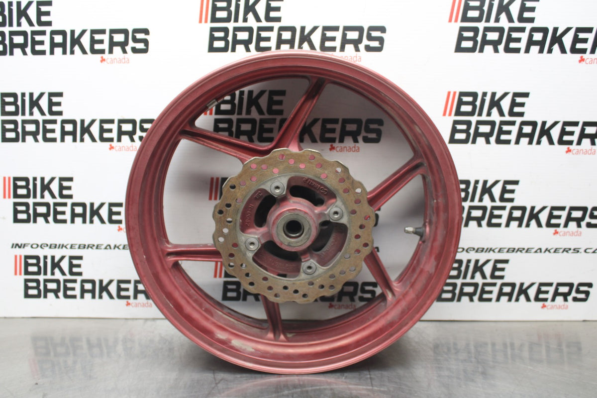 08 KAWASAKI NINJA 650 EX650 REAR WHEEL BACK RIM & ROTOR BB797