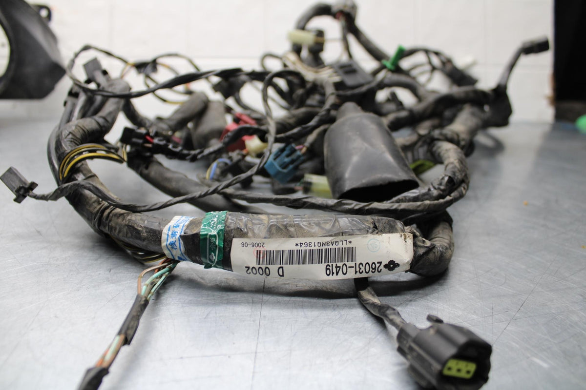 06-07 KAWASAKI NINJA 650R MAIN ENGINE WIRING HARNESS MOTOR WIRE LOOM BB446