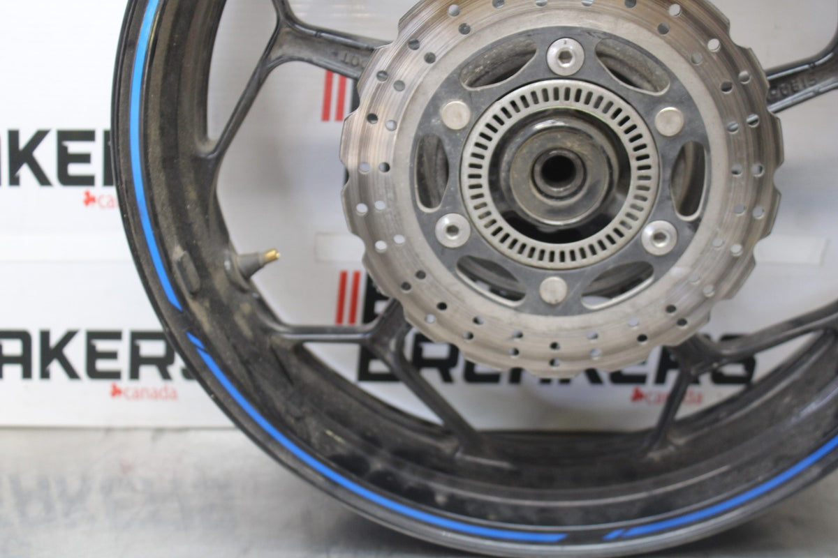 13-17 KAWASAKI NINJA 300 EX300 ABS REAR WHEEL BACK RIM & ROTOR BB00