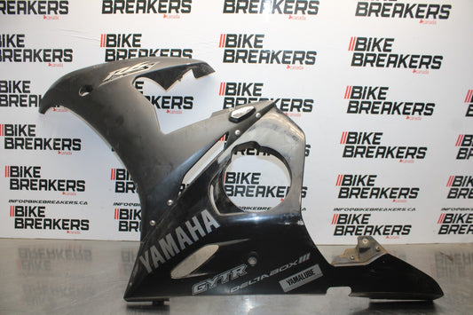 08-09 YAMAHA YZF R6S LEFT LOWER MID UPPER SIDE FAIRING COWL BB796