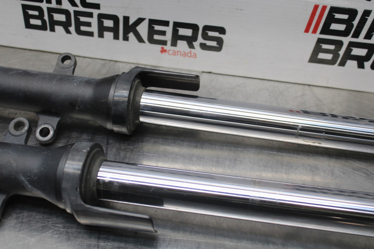 09 KAWASAKI NINJA 250R FRONT FORKS SHOCK SUSPENSION SET PAIR BB824