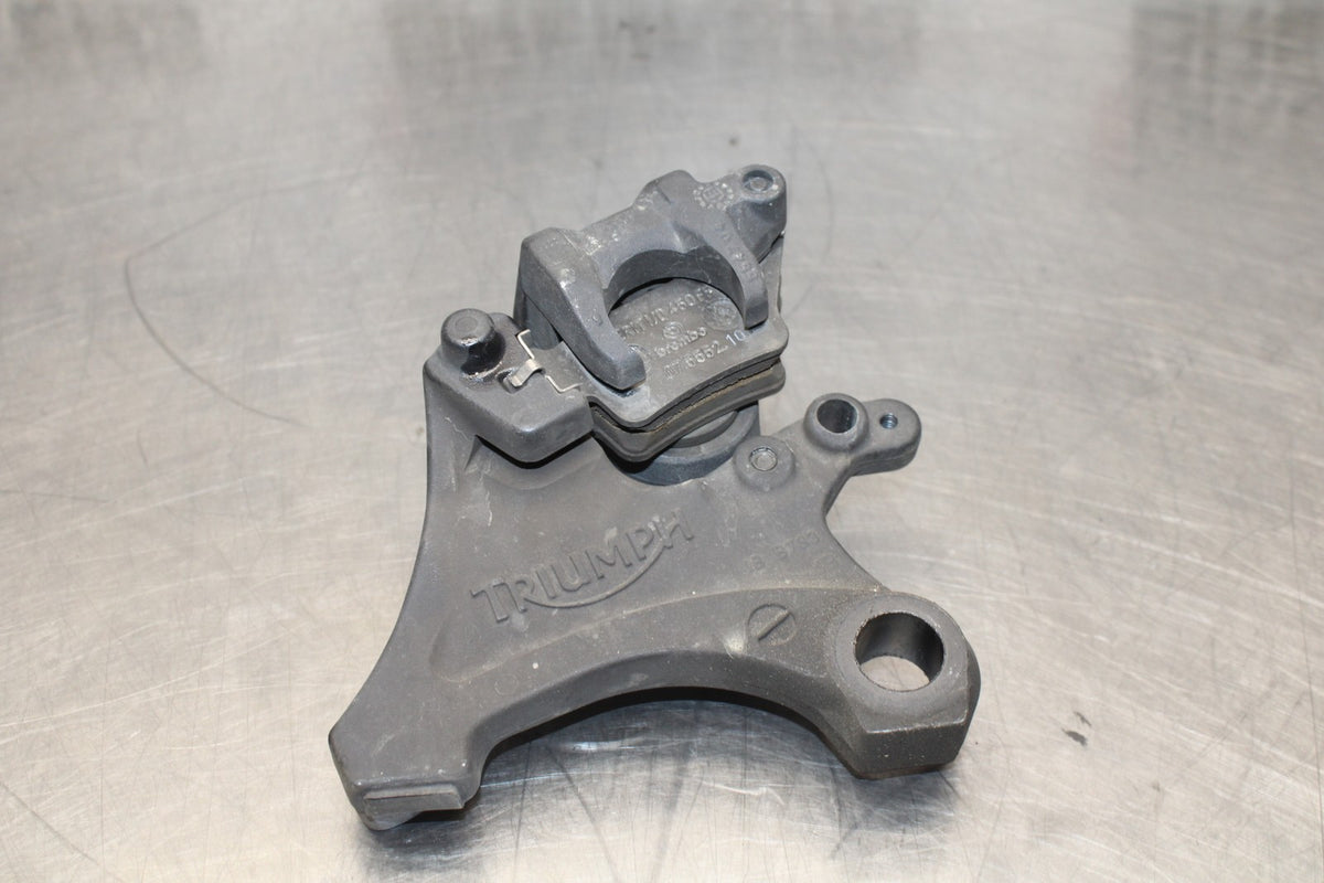 14 TRIUMPH STREET TRIPLE ABS REAR BACK BRAKE CALIPER W MOUNT BRACKET BB808