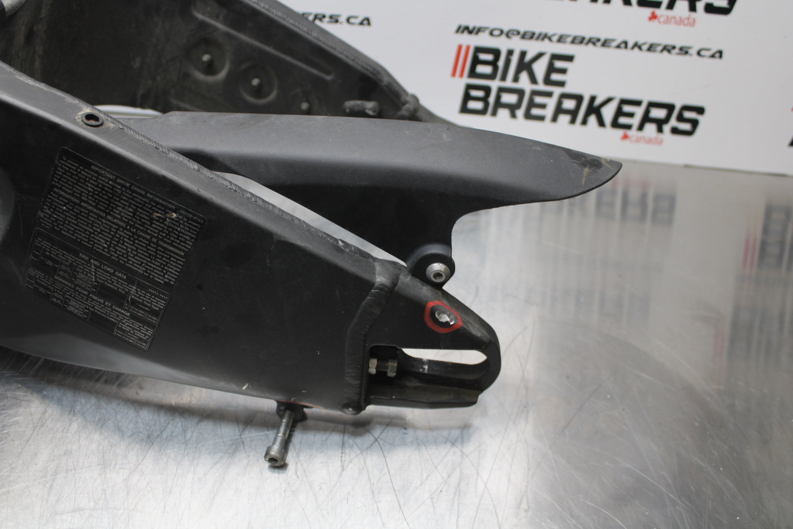 13-18 KAWASAKI NINJA ZX6R REAR SWINGARM BACK SUSPENSION SWING ARM BB143