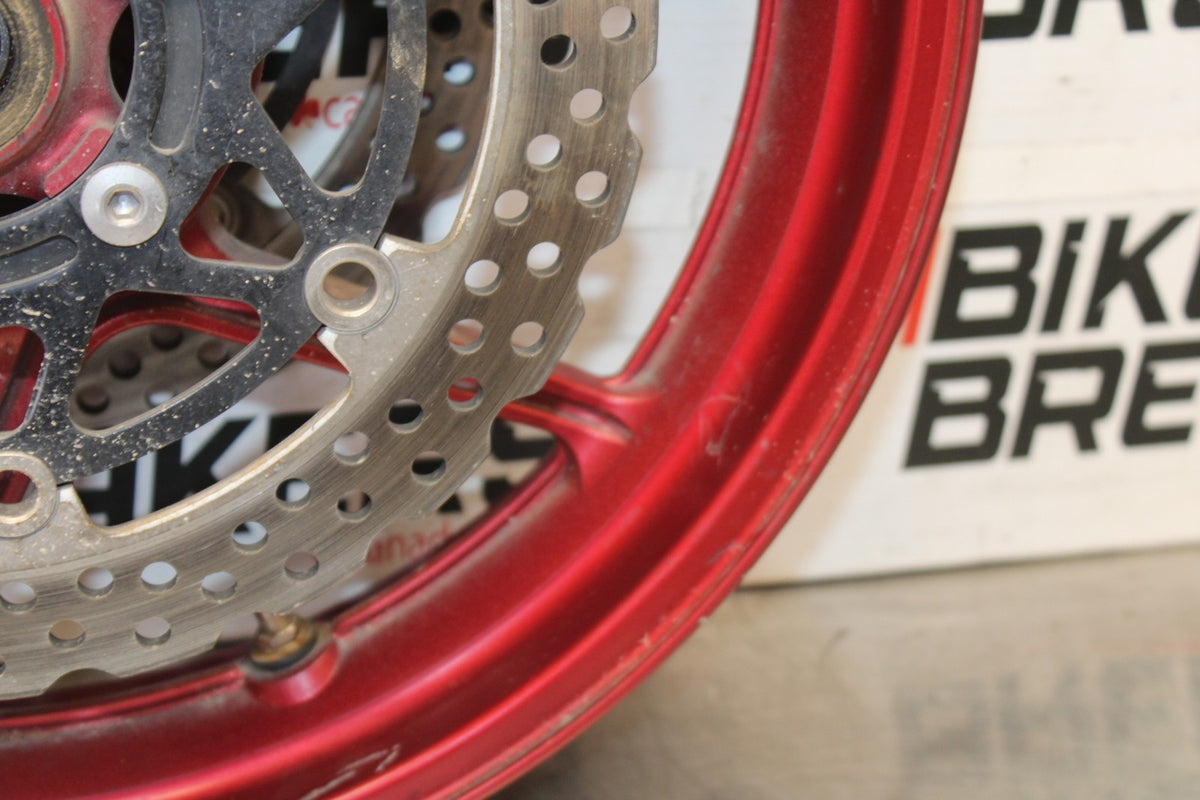 07-08 KAWASAKI NINJA ZX6R FRONT WHEEL FRONT RIM & ROTORS BB937