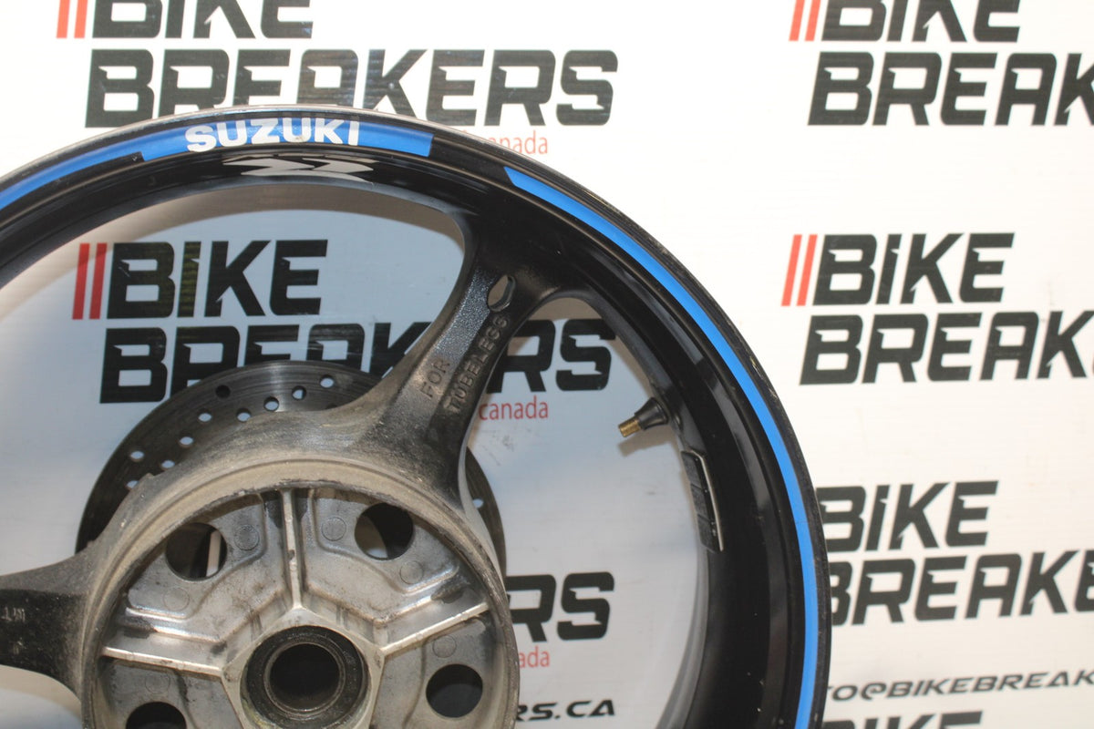 06-07 SUZUKI GSXR 600 REAR WHEEL BACK RIM & ROTOR BB845