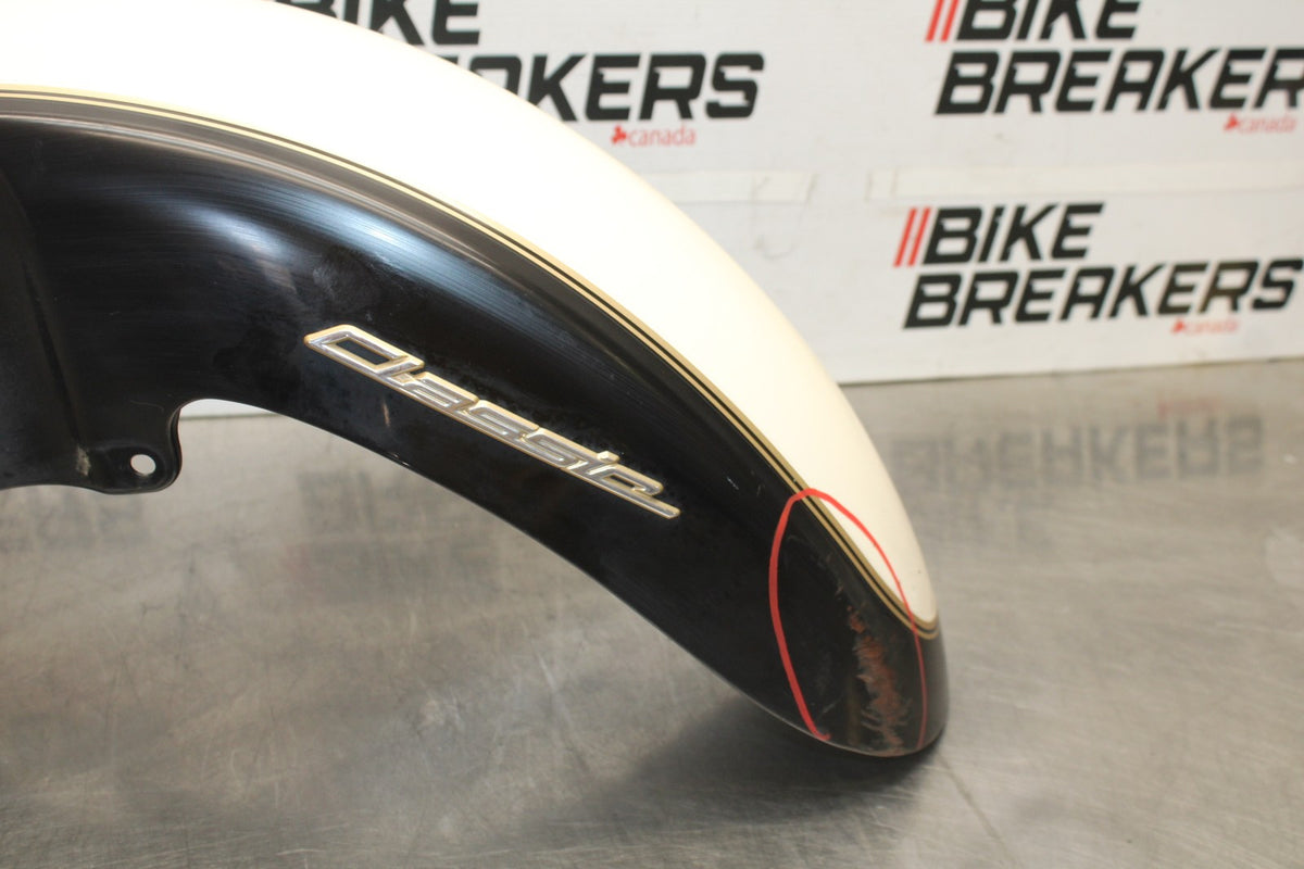 08 YAMAHA V STAR 1100 XVS1100AW CLASSIC FRONT WHEEL FENDER BB916