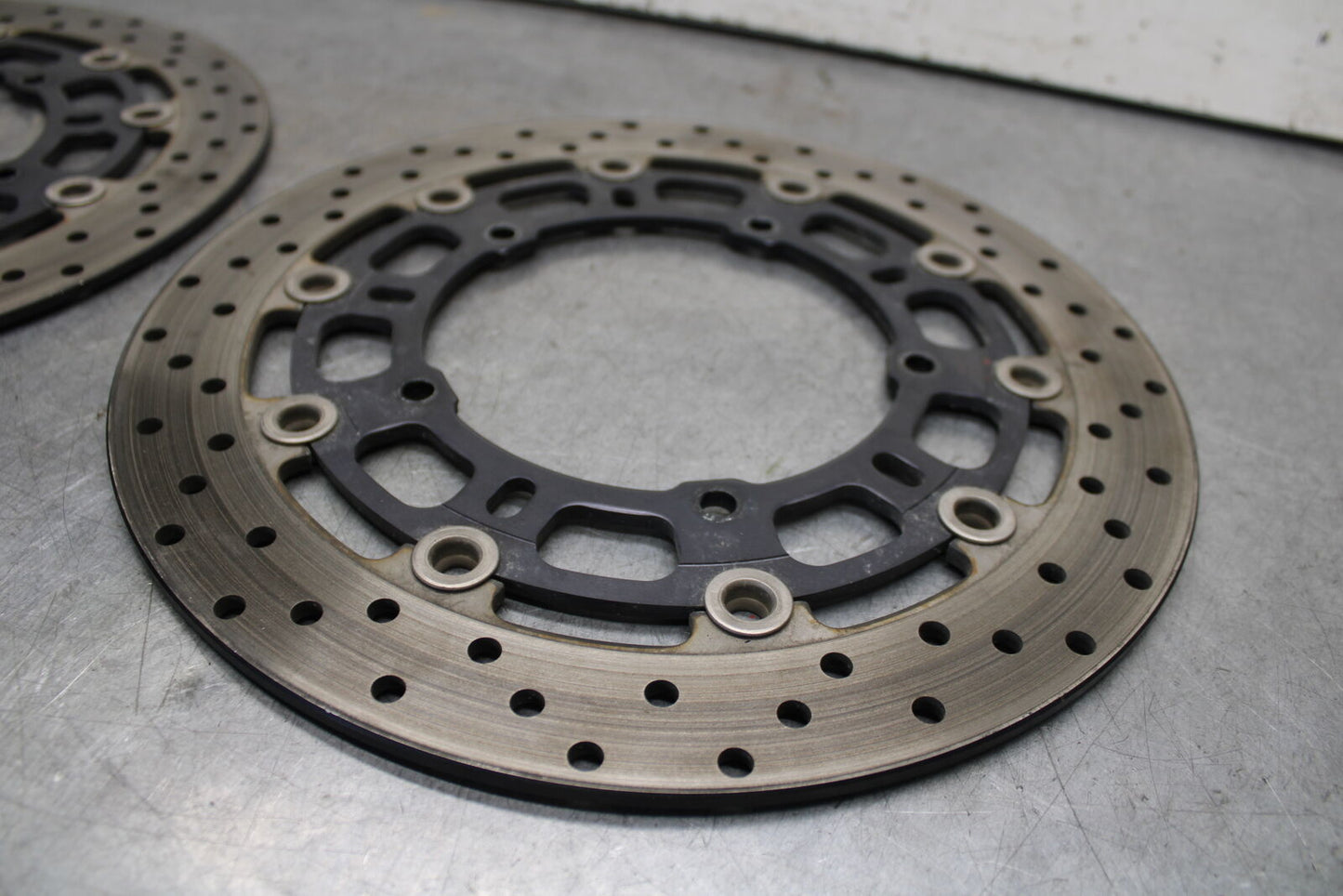 08-16 YAMAHA YZF R6 FRONT LEFT RIGHT BRAKE ROTORS DISCS 13S-2581T-00-00 BB247