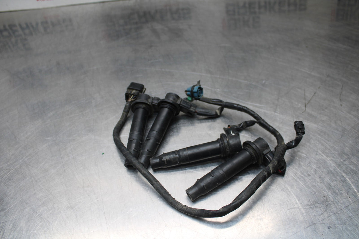 08-16 YAMAHA YZF R6 IGNITION COILS & COIL WIRING HARNESS WIRE LOOM BB798