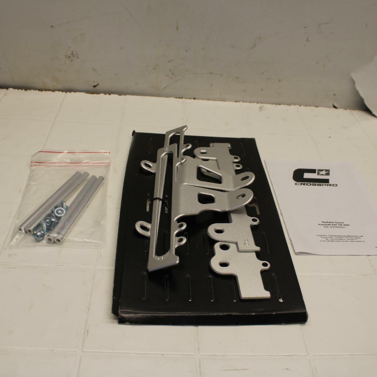 09 KAWASAKI KX250F CROSSPRO RADIATOR GUARD SHIELD