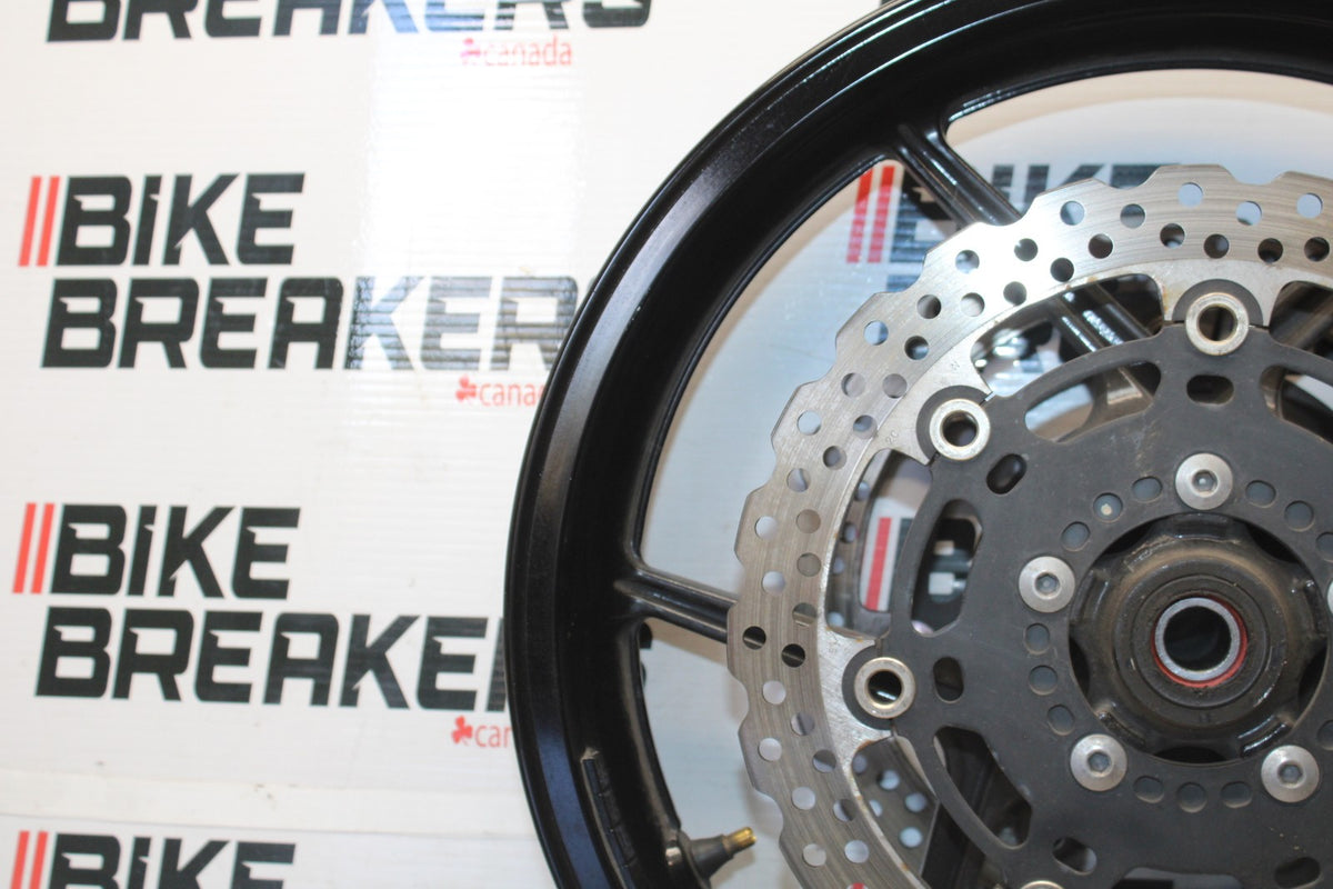 12 KAWASAKI NINJA 650 EX650E FRONT WHEEL FRONT RIM & ROTORS