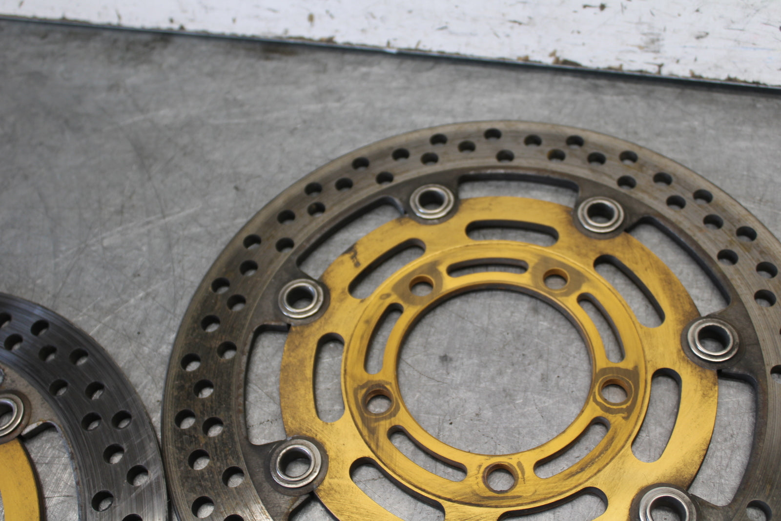 03-04 KAWASAKI NINJA ZX6RR FRONT LEFT RIGHT BRAKE ROTORS DISCS BB684