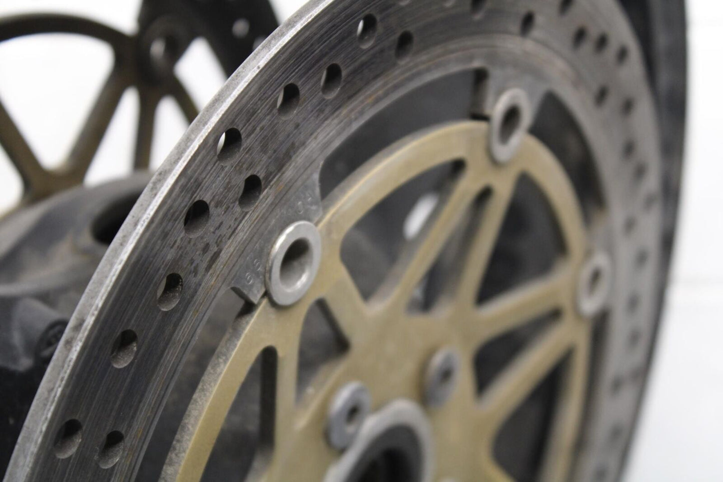 2000 Kawasaki Ninja ZX12R ZX1200A FRONT LEFT RIGHT BRAKE ROTORS AND WHEEL BB565