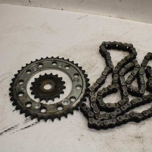 00-07 SUZUKI HAYABUSA FRONT REAR BACK SPROCKET W CHAIN  BB281