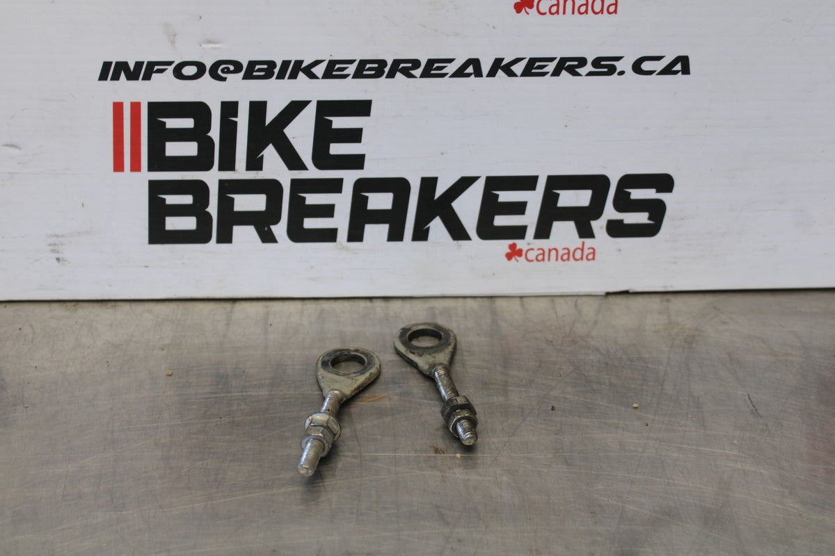 02 KAWASAKI VULCAN 800 VN800B CLASSIC SWINGARM CHAIN TENSIONER ADJUSTMENT BB862