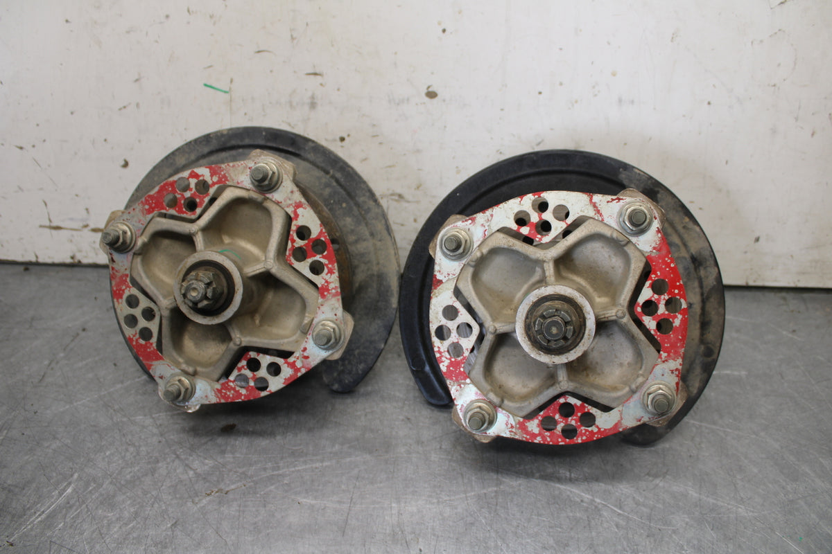 01-05 YAMAHA RAPTOR 660R FRONT WHEEL RIGHT LEFT HUB SET 5LP-25111-20-00  BB695