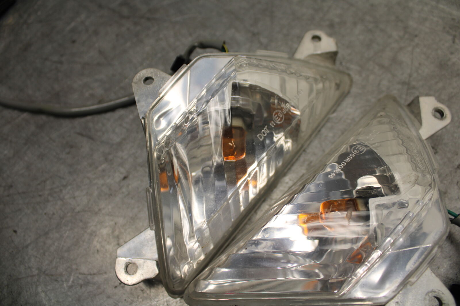 13-18 KAWASAKI NINJA ZX6R FRONT LEFT RIGHT TURN SIGNALS LIGHT INDICATORS BB666