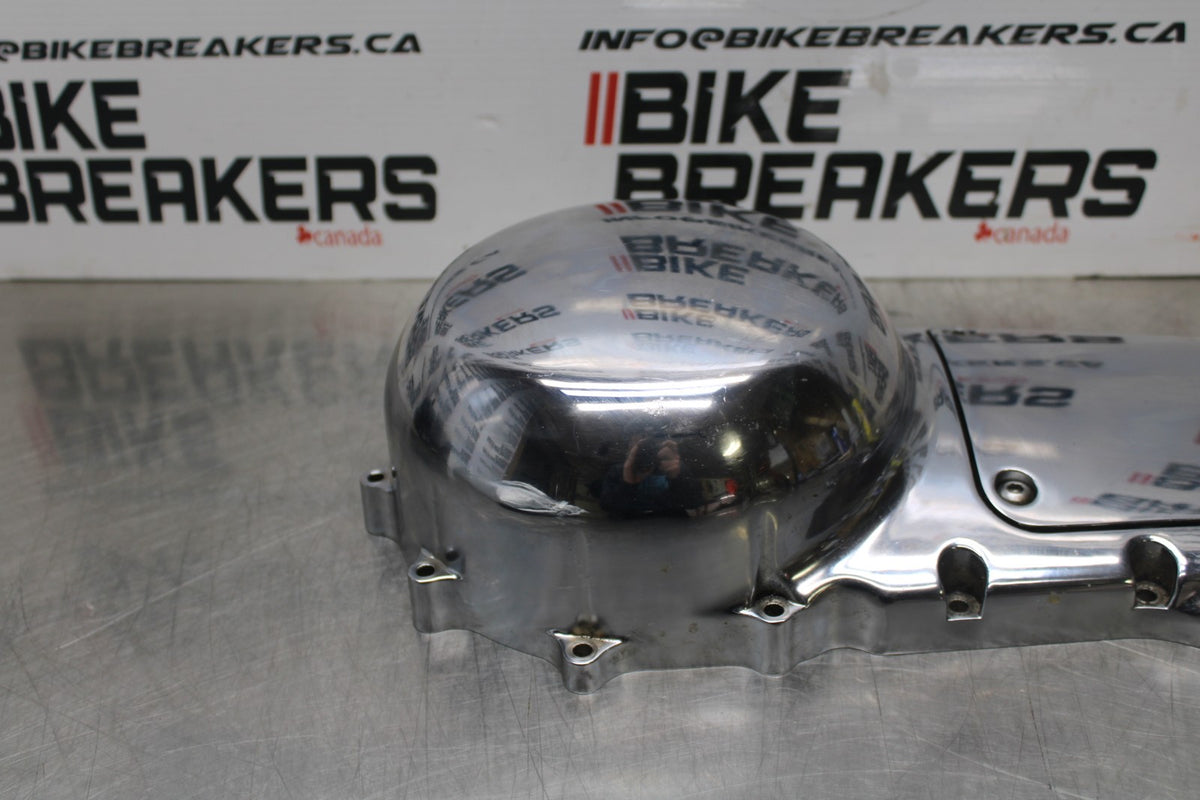 03-08 KAWASAKI VULCAN 1600 CLUTCH SIDE ENGINE MOTOR COVER BB196