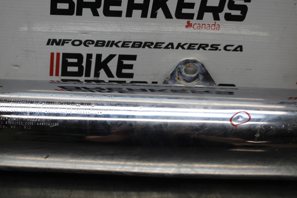 09 KAWASAKI NINJA 250R EXHAUST PIPE MUFFLER SLIP ON CAN SILENCER BB824