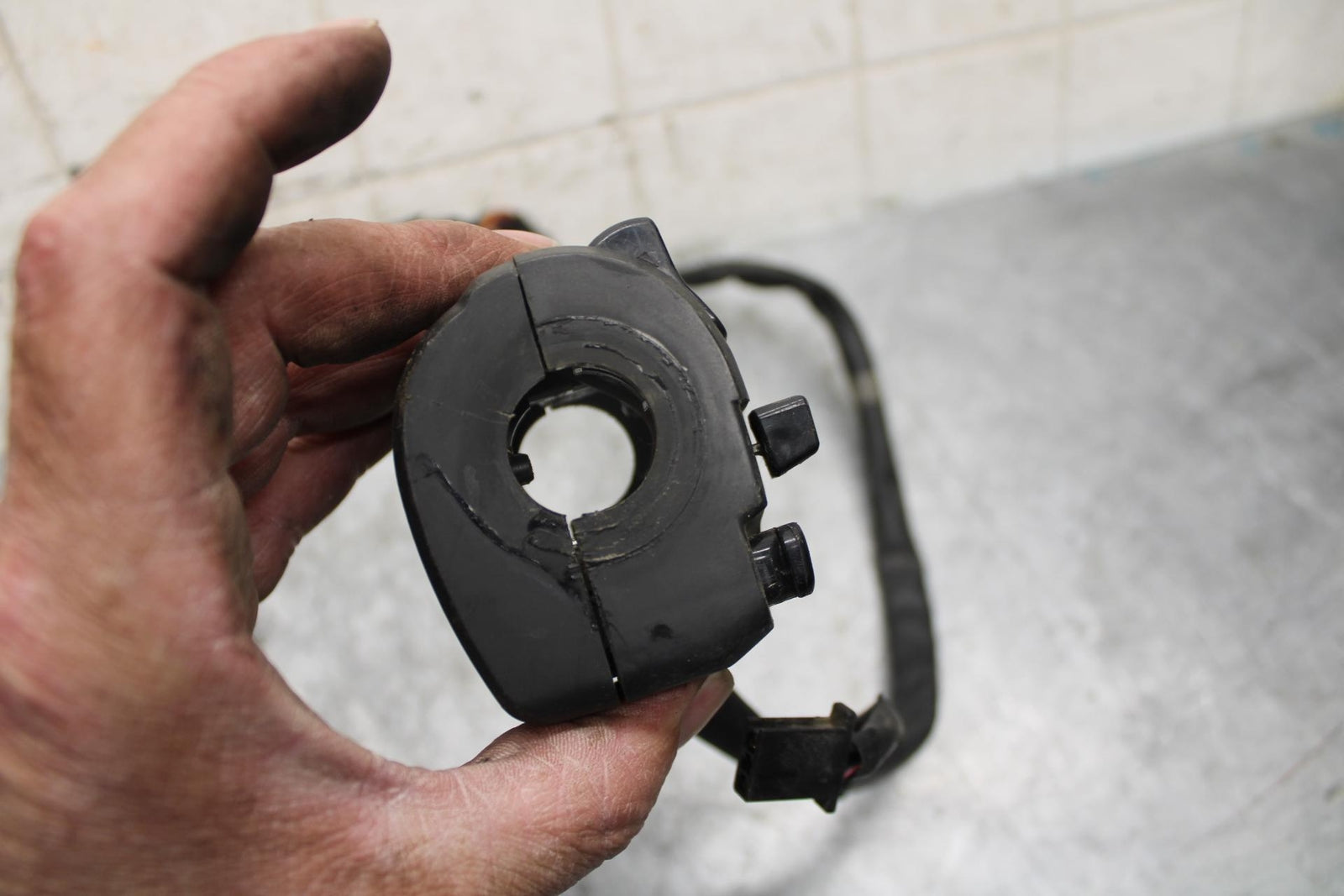 2009 Kawasaki Ninja ZX6R ZX600R LEFT CLIP ON HANDLE HORN SIGNALS SWITCH BB538