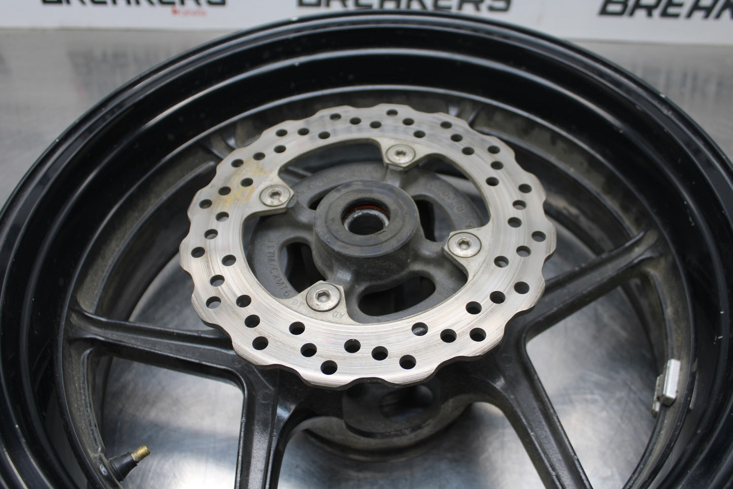 08 KAWASAKI NINJA ZX10R REAR WHEEL BACK RIM & ROTOR BB201