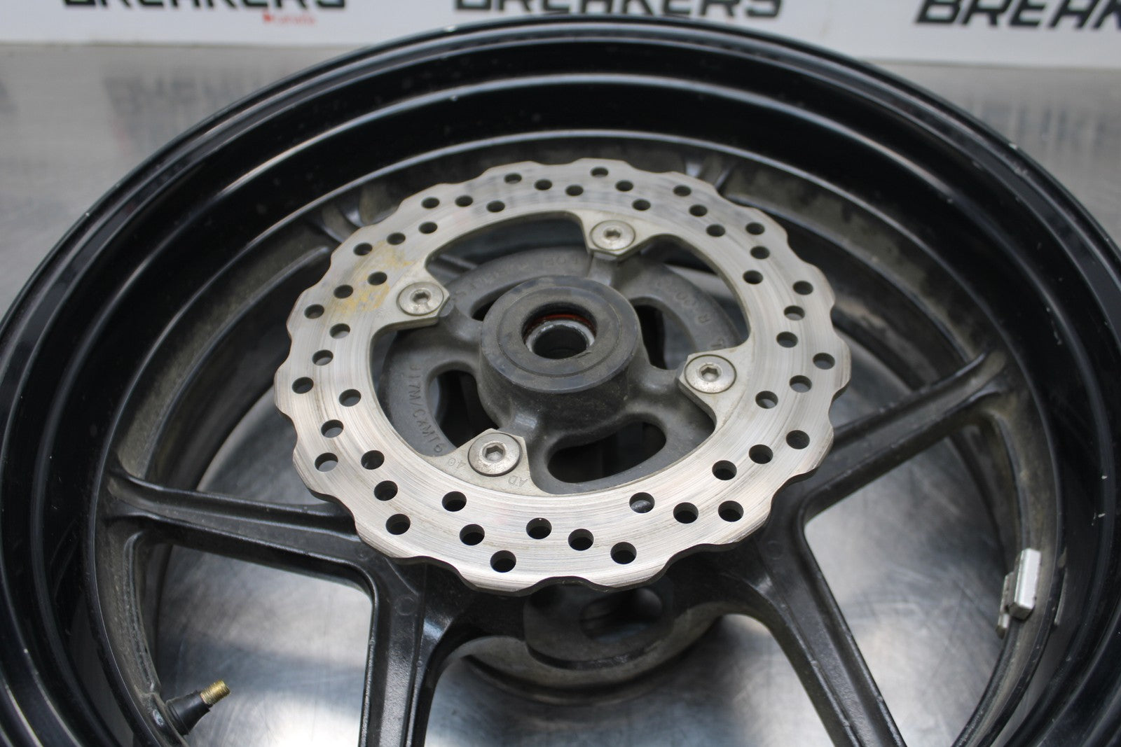 08 KAWASAKI NINJA ZX10R REAR WHEEL BACK RIM & ROTOR BB201