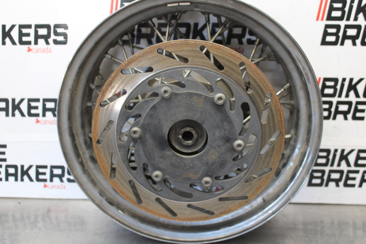 08 YAMAHA V STAR 1100 XVS1100AW CLASSIC REAR WHEEL BACK RIM & ROTOR BB916