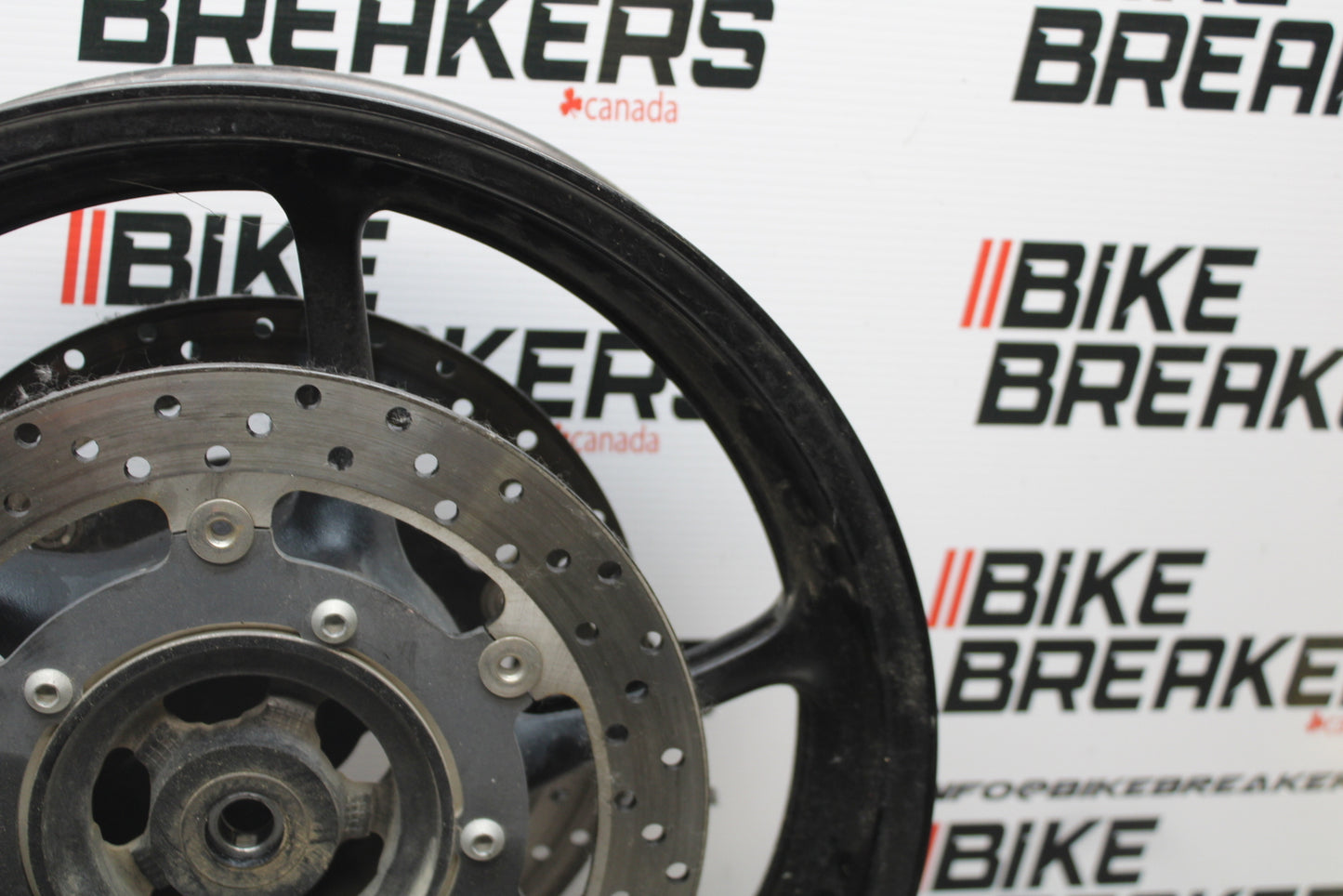 09-15 YAMAHA FZ6R FRONT WHEEL FRONT RIM & ROTORS BB161