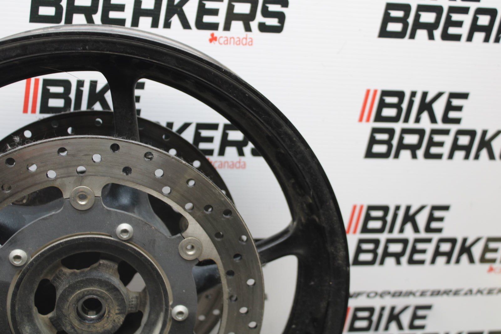 09-15 YAMAHA FZ6R FRONT WHEEL FRONT RIM & ROTORS BB161