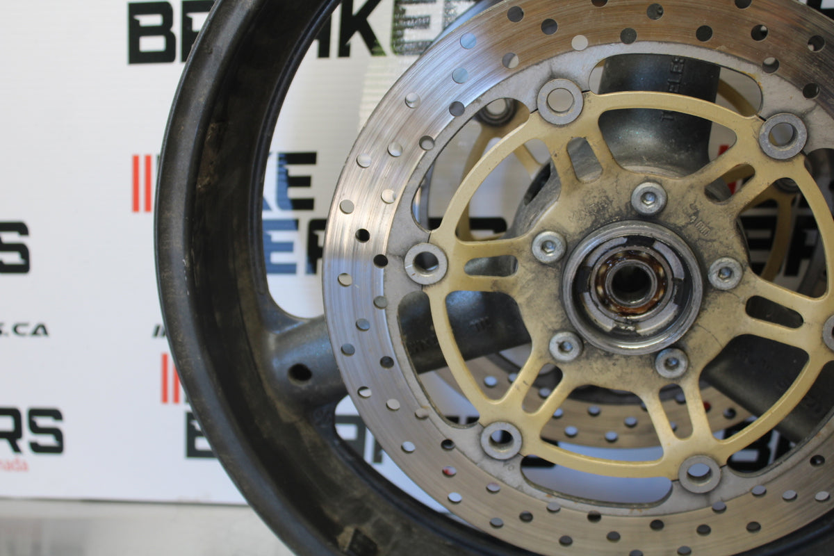 00 SUZUKI SV650 FRONT WHEEL FRONT RIM & ROTORS BB156