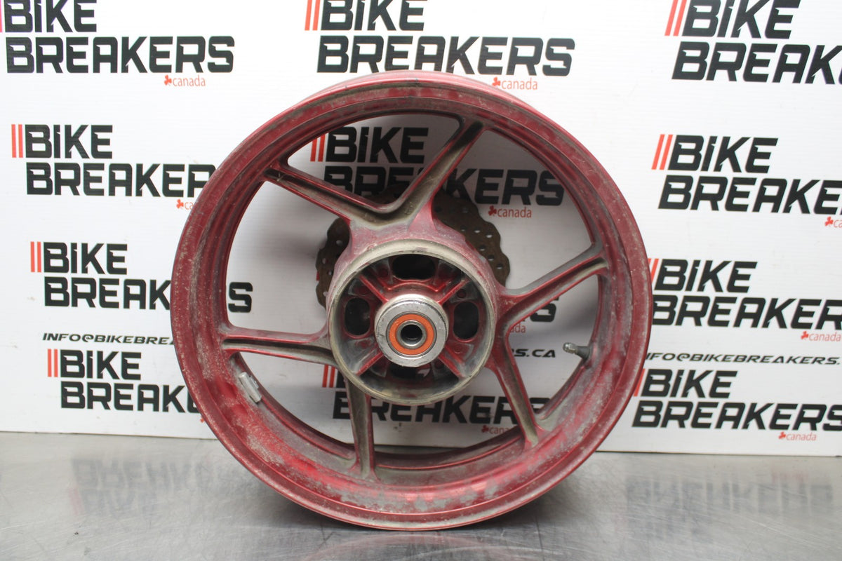 08 KAWASAKI NINJA 650 EX650 REAR WHEEL BACK RIM & ROTOR BB797