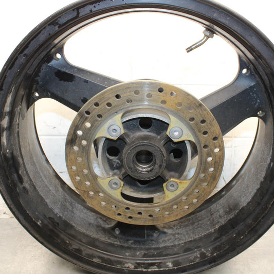 2000 Kawasaki Ninja ZX12R ZX1200A REAR ROTOR AND WHEEL RIMBRAKE DISC  BB565