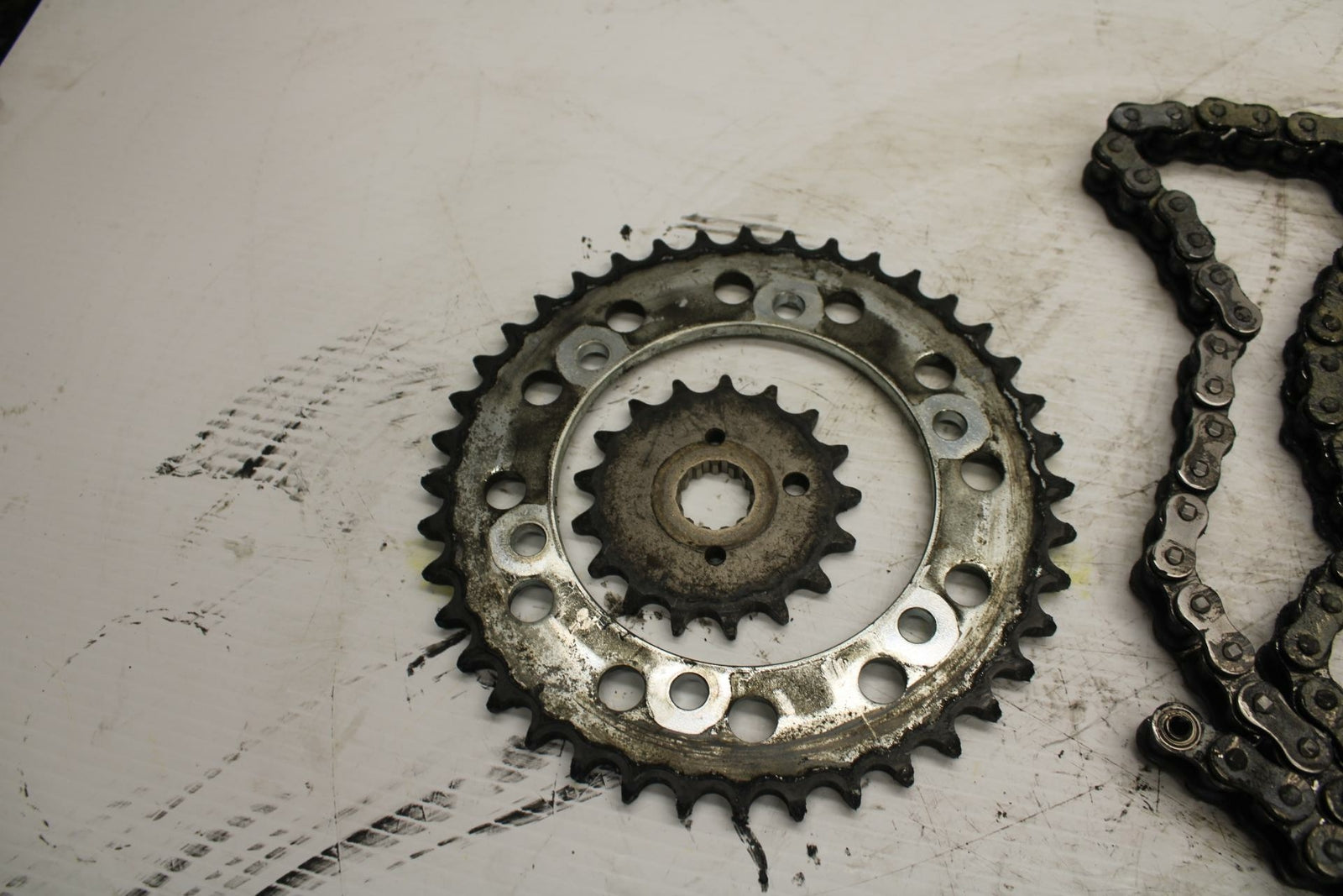00-07 SUZUKI HAYABUSA FRONT REAR BACK SPROCKET W CHAIN  BB281