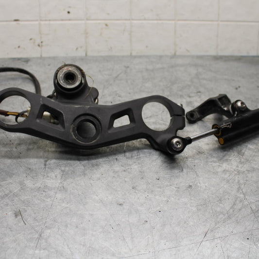 11-15 KAWASAKI ZX1000R FORKS UPPER TRIPLE TREE CLAMP STEERING DAMPER BB445