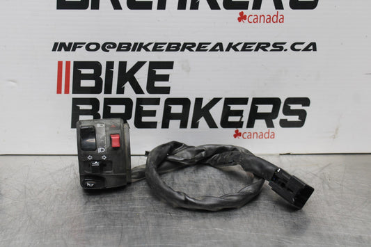 09-10 KAWASAKI ER-6N LEFT CLIP ON HANDLE HORN SIGNALS SWITCH SWITCHES BB205
