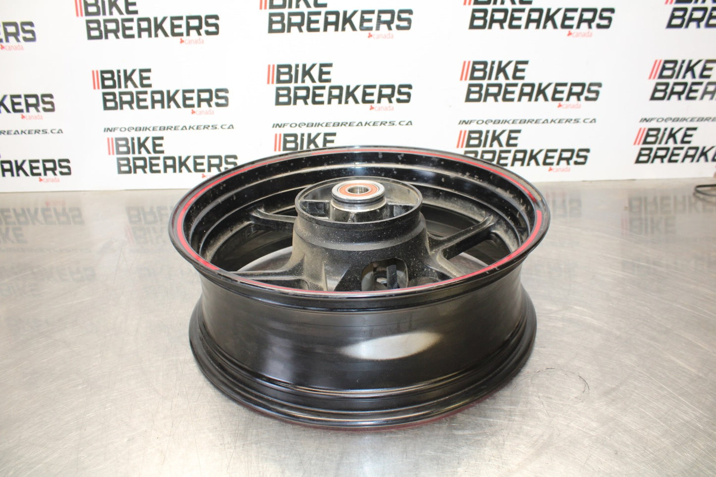 21-23 KAWASAKI NINJA ZX6R REAR WHEEL BACK RIM & ROTOR BB179