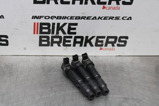 14 TRIUMPH STREET TRIPLE ABS IGNITION COILS COIL SPARK PLUG CAPS BB808