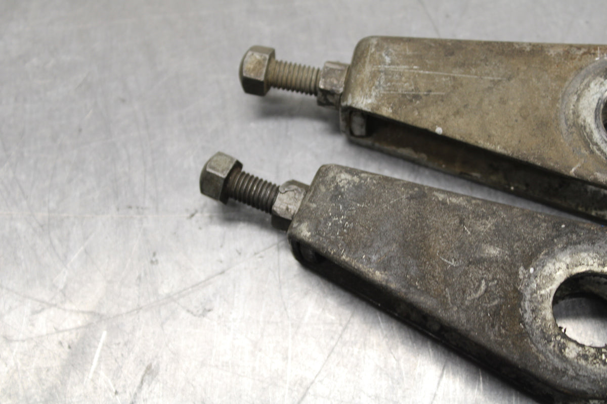 78 SUZUKI GS550E SWINGARM CHAIN TENSIONER ADJUSTMENT BRACKETS  BB133