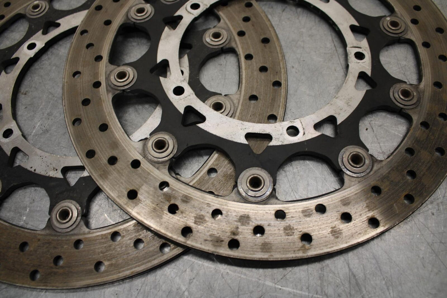 2007 Yamaha YZF R1 FRONT LEFT RIGHT BRAKE ROTORS DISCS 4C8-2581T-00-00 BB523