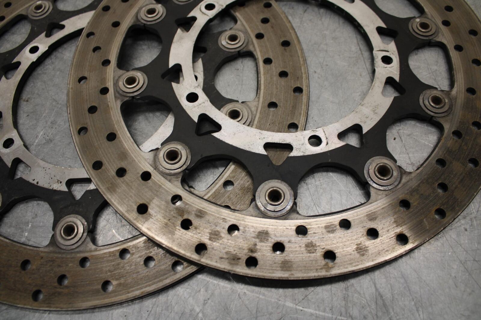2007 Yamaha YZF R1 FRONT LEFT RIGHT BRAKE ROTORS DISCS 4C8-2581T-00-00 BB523